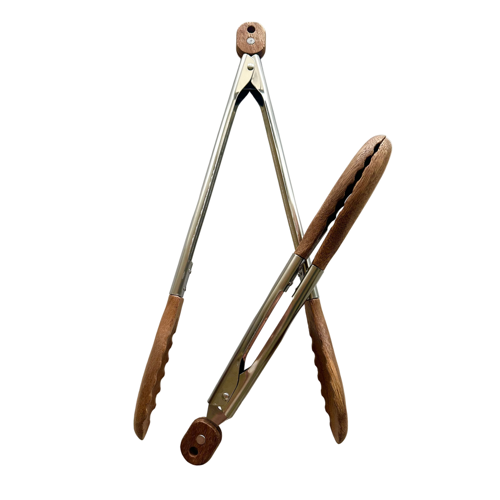 Acacia Wood Tongs, Set of 2