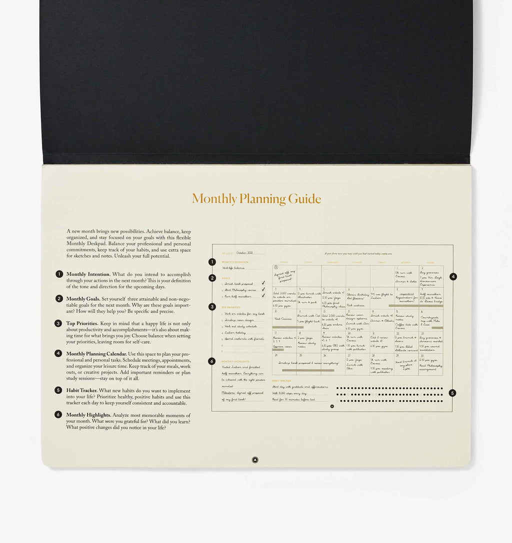 Productivity Monthly Desk Pad