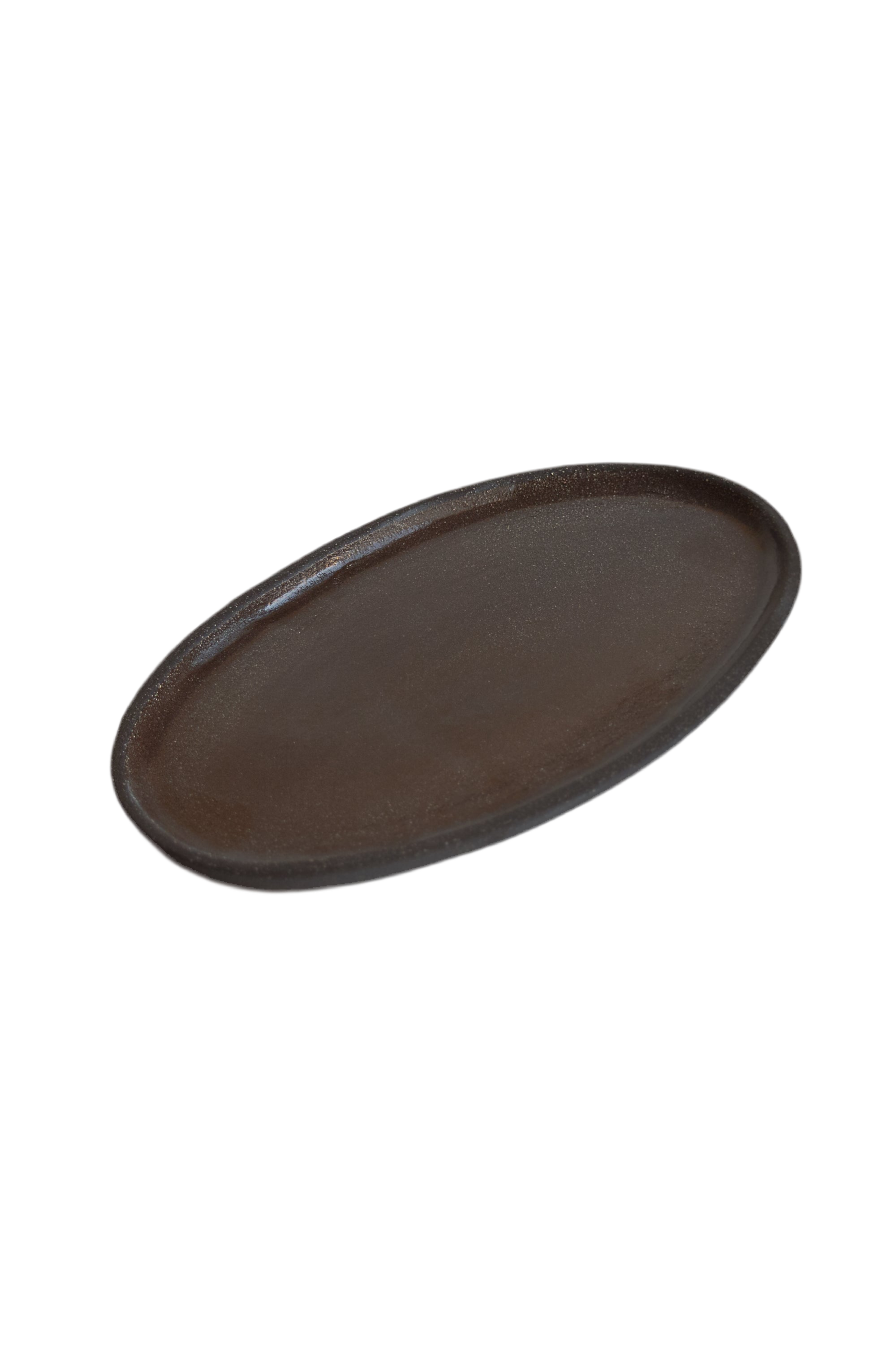 Handmade Stoneware Oval Serving Platter "Pumpernikel"