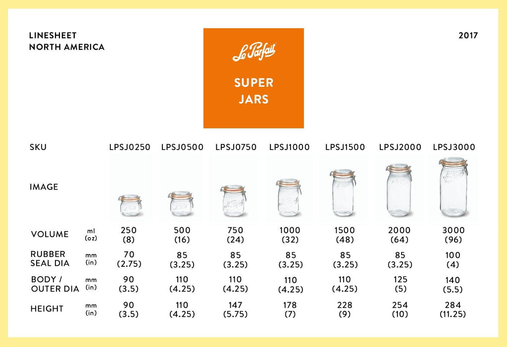 Le Parfait Super Jars | Various sizes & sets