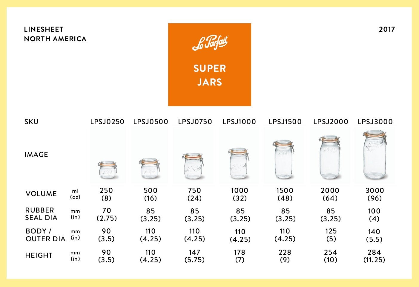 Le Parfait Super Jars | Various sizes & sets