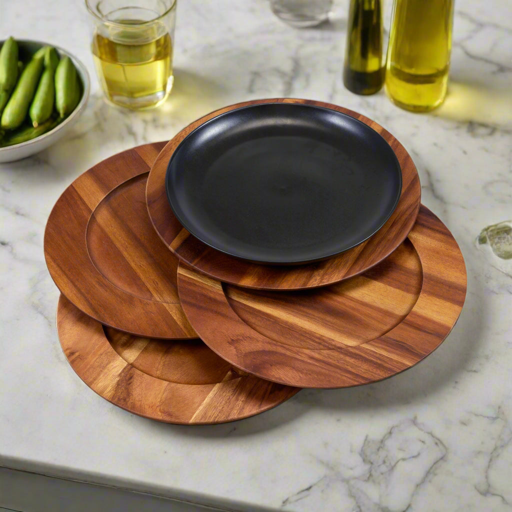 Wood Charger Plates | Set of 4
