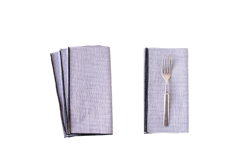 Seersucker Dinner Napkins | Set of 4