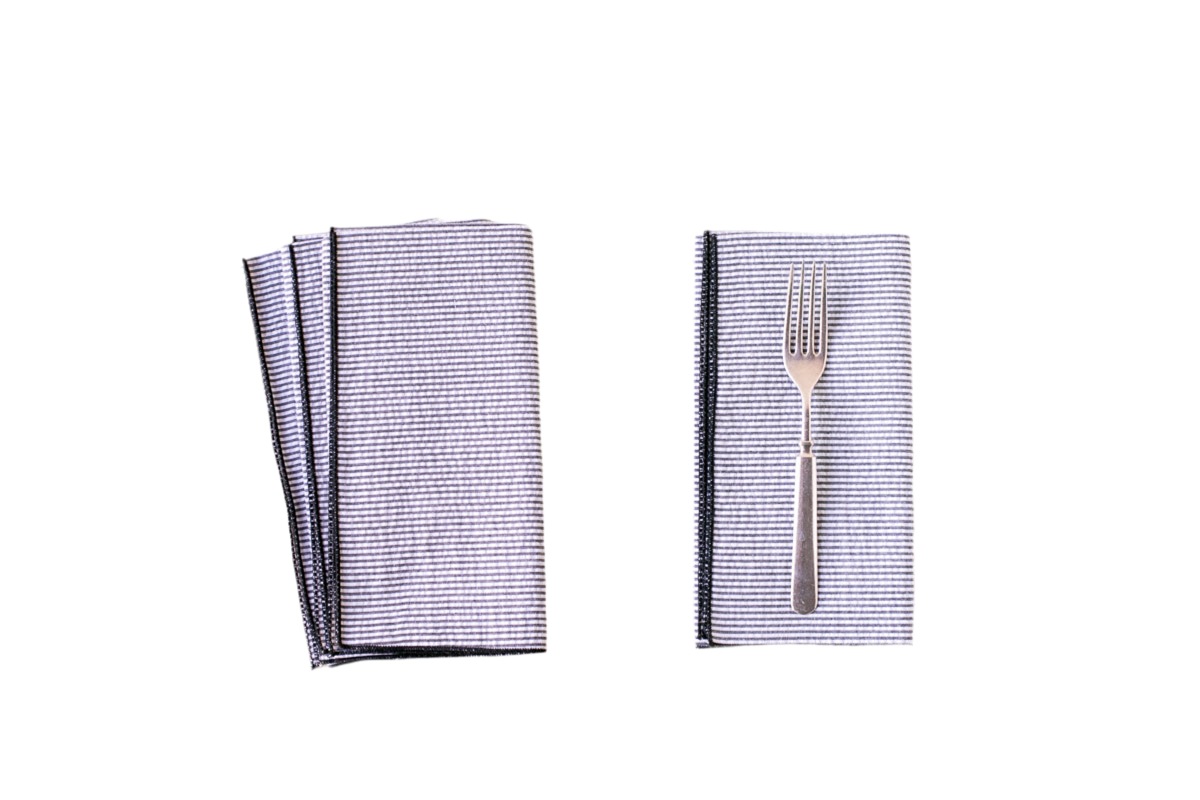 Seersucker Dinner Napkins | Set of 4
