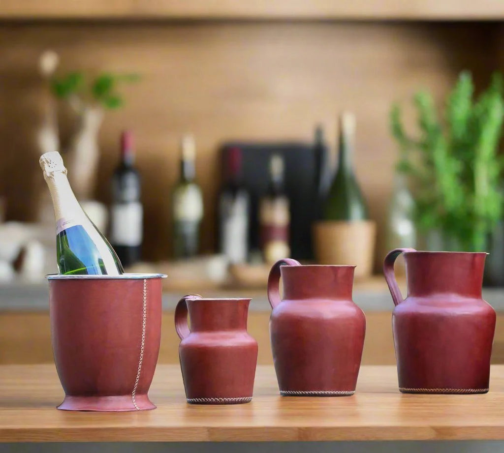 Hand-stitched Leather Champagne Bucket