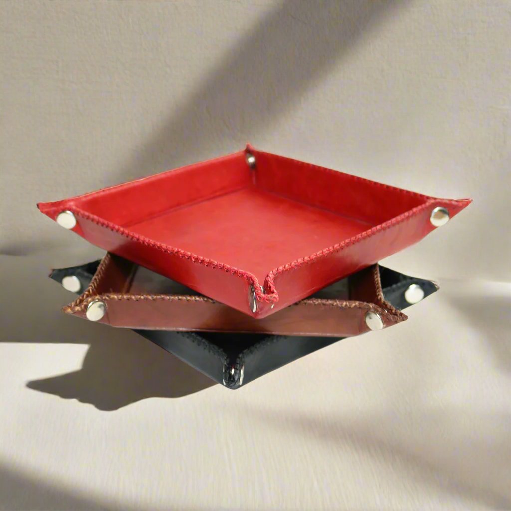 Small Catch All Leather Tray