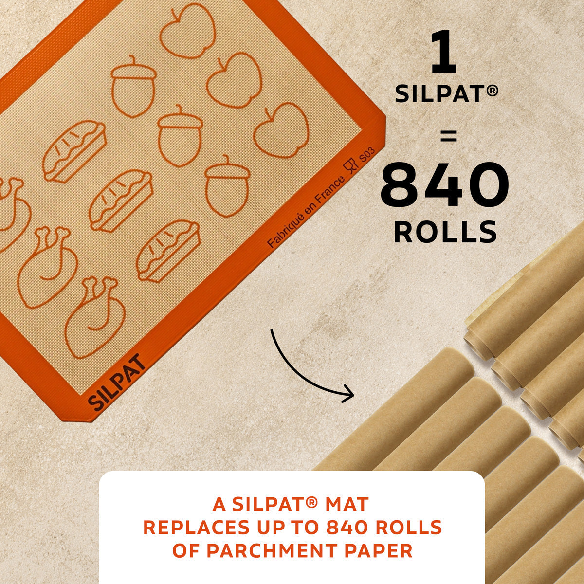 Silpat Thanksgiving Half Size Baking Mat | Limited Edition