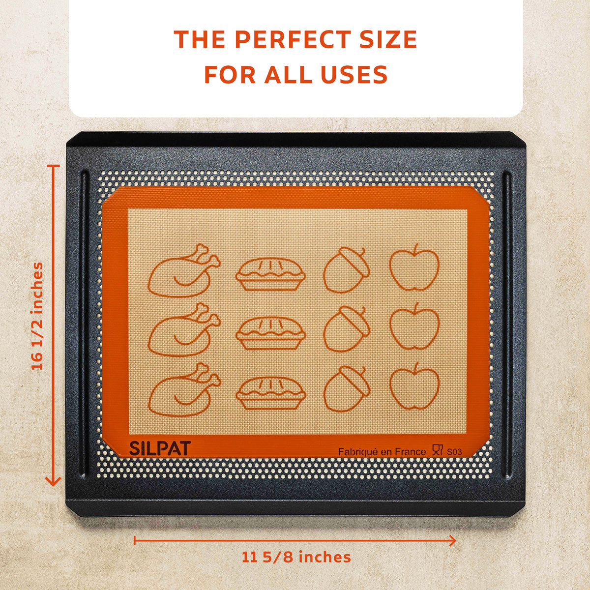 Silpat Thanksgiving Half Size Baking Mat | Limited Edition