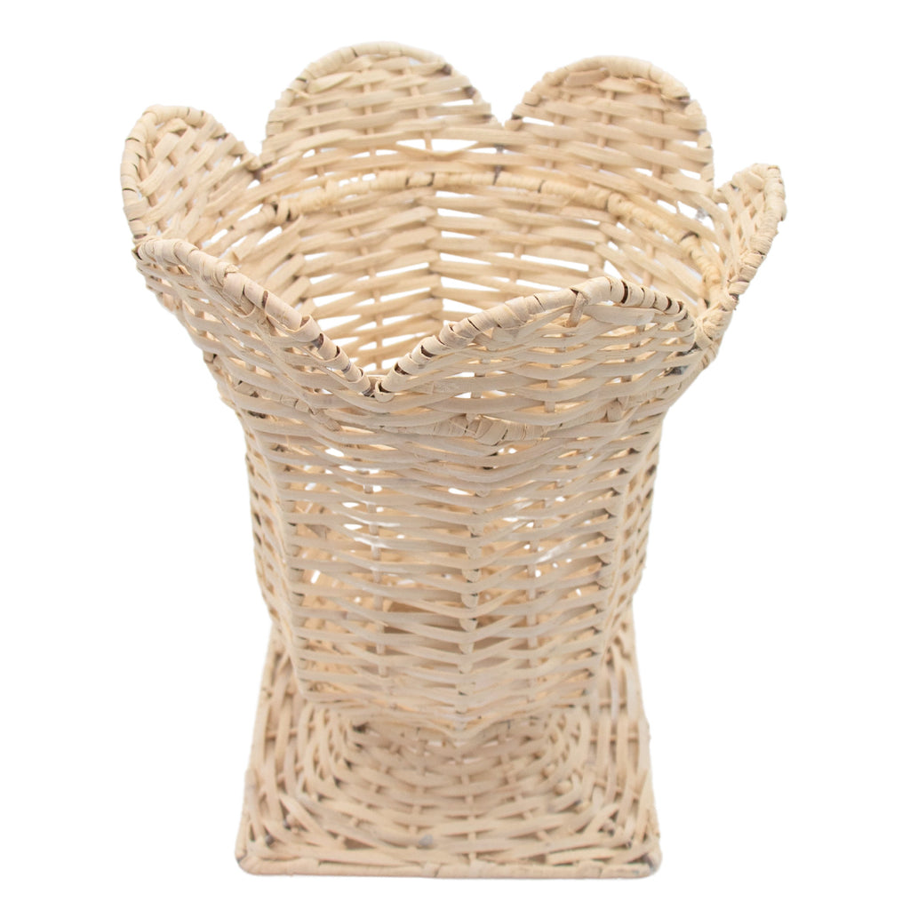 White Wicker Vase