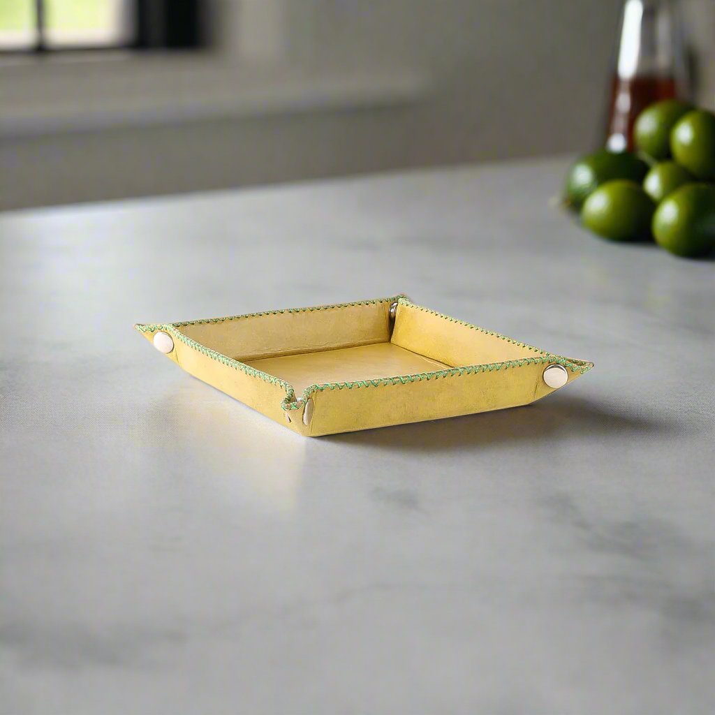 Small Catch All Leather Tray