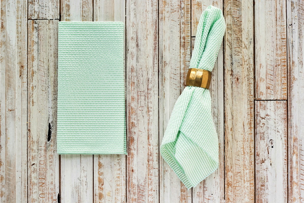 Seersucker Dinner Napkins | Set of 4