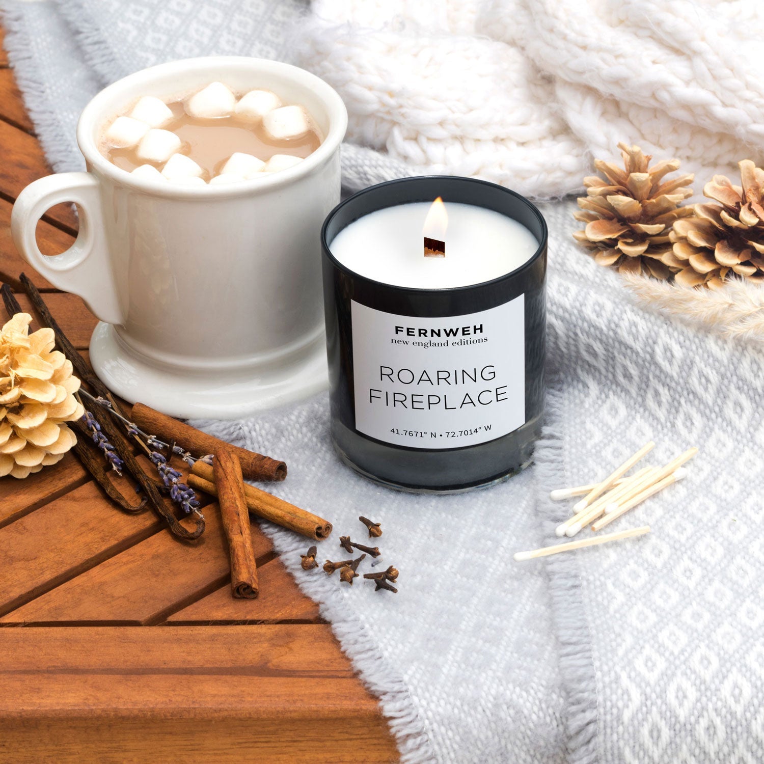 Roaring Fireplace Scented Soy Candle