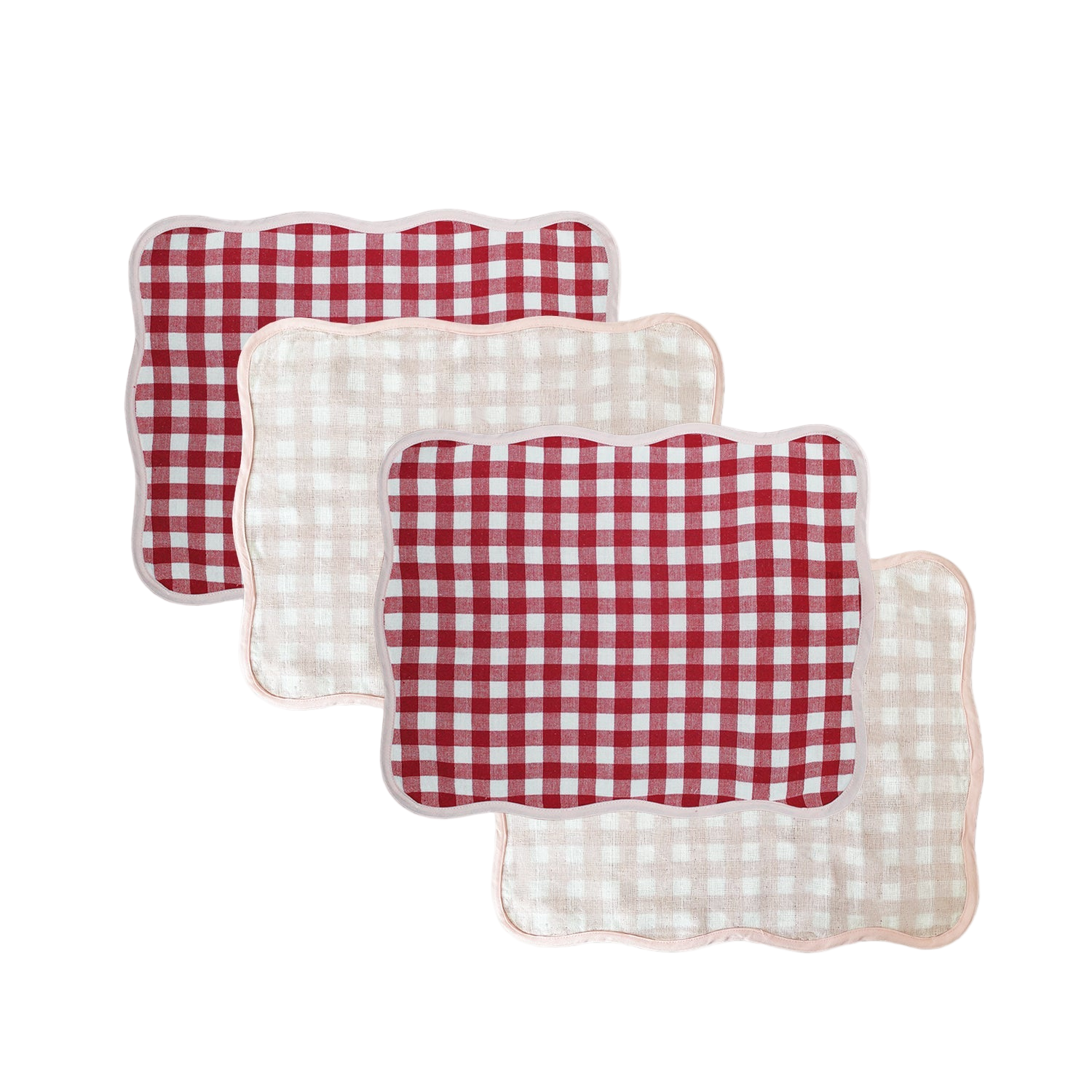 Giardino Reversible Placemats (Rosso/Rosa) | Set of 4