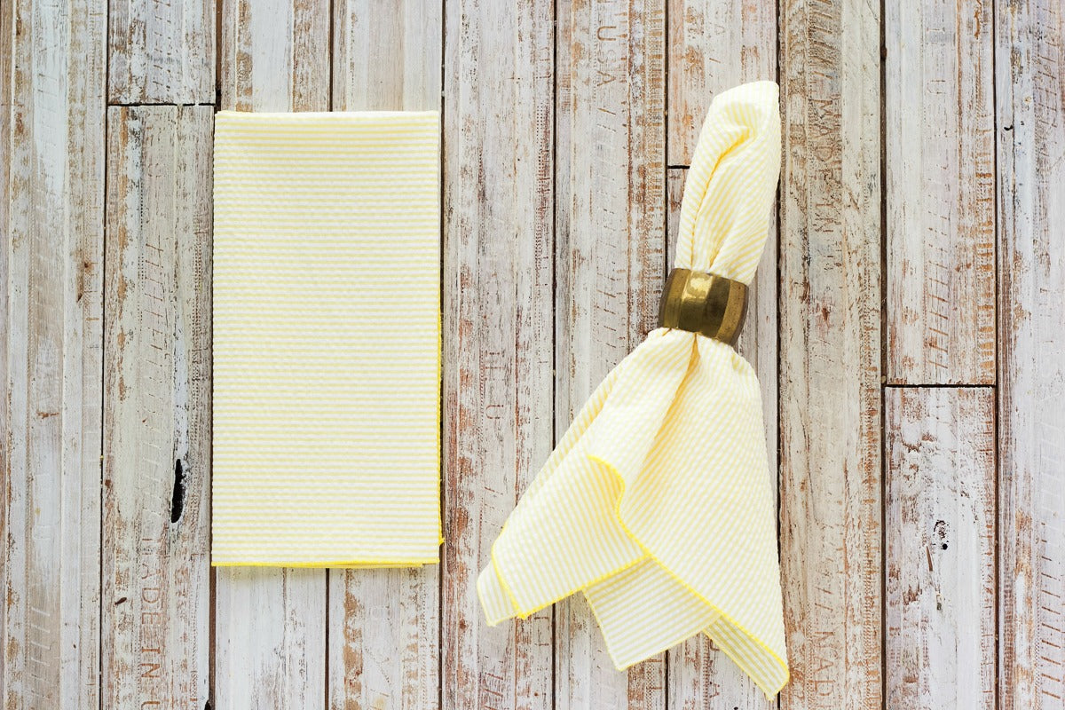Seersucker Dinner Napkins | Set of 4